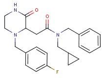 N-benzyl-N-(cyclopropylmethyl)-2-[1-(4-fluorobenzyl)-3-oxo-2-piperazinyl]acetamide