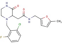 2-[1-(2-chloro-6-fluorobenzyl)-3-oxo-2-piperazinyl]-N-[(5-methyl-2-furyl)methyl]acetamide