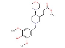 methyl 3-[(3S*,4R*)-1-(4-hydroxy-3,5-dimethoxybenzyl)-4-(4-morpholinyl)-3-piperidinyl]propanoate