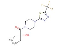 3-({4-[5-(trifluoromethyl)-1,3,4-thiadiazol-2-yl]piperazin-1-yl}carbonyl)pentan-3-ol