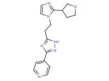 4-(5-{2-[2-(tetrahydrofuran-3-yl)-1H-imidazol-1-yl]ethyl}-1H-1,2,4-triazol-3-yl)pyridine