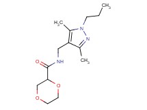 N-[(3,5-dimethyl-1-propyl-1H-pyrazol-4-yl)methyl]-1,4-dioxane-2-carboxamide