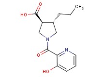 (3S*,4S*)-1-[(3-hydroxy-2-pyridinyl)carbonyl]-4-propyl-3-pyrrolidinecarboxylic acid