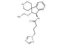 N-[(2R*,3R*)-2-ethoxy-2,3-dihydrospiro[indene-1,4'-piperidin]-3-yl]-4-(1H-1,2,4-triazol-1-yl)butanamide