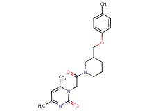 4,6-dimethyl-1-(2-{3-[(4-methylphenoxy)methyl]-1-piperidinyl}-2-oxoethyl)-2(1H)-pyrimidinone