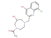 2-[(4-acetyl-6-hydroxy-1,4-diazepan-1-yl)methyl]-8-chloro-4-quinolinol
