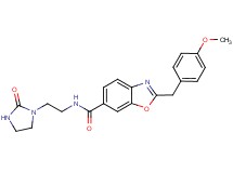 2-(4-methoxybenzyl)-N-[2-(2-oxo-1-imidazolidinyl)ethyl]-1,3-benzoxazole-6-carboxamide