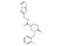 1-(2-fluorobenzyl)-N-(imidazo[2,1-b][1,3]thiazol-6-ylmethyl)-6-oxo-3-piperidinecarboxamide