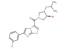 (3S*,4S*)-1-{[6-(3-chlorophenyl)imidazo[2,1-b][1,3]thiazol-3-yl]carbonyl}-4-isopropoxypyrrolidin-3-ol