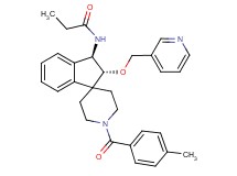 N-[(2R*,3R*)-1'-(4-methylbenzoyl)-2-(3-pyridinylmethoxy)-2,3-dihydrospiro[indene-1,4'-piperidin]-3-yl]propanamide