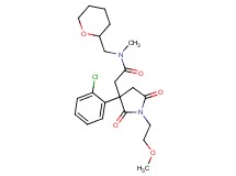 2-[3-(2-chlorophenyl)-1-(2-methoxyethyl)-2,5-dioxo-3-pyrrolidinyl]-N-methyl-N-(tetrahydro-2H-pyran-2-ylmethyl)acetamide
