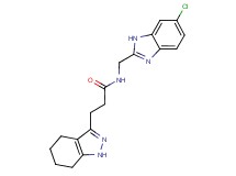 N-[(6-chloro-1H-benzimidazol-2-yl)methyl]-3-(4,5,6,7-tetrahydro-1H-indazol-3-yl)propanamide
