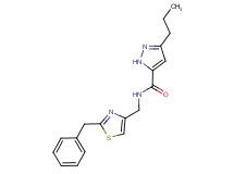 N-[(2-benzyl-1,3-thiazol-4-yl)methyl]-3-propyl-1H-pyrazole-5-carboxamide