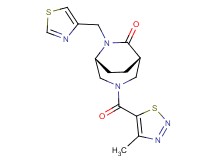 (1S*,5R*)-3-[(4-methyl-1,2,3-thiadiazol-5-yl)carbonyl]-6-(1,3-thiazol-4-ylmethyl)-3,6-diazabicyclo[3.2.2]nonan-7-one