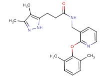 N-{[2-(2,6-dimethylphenoxy)-3-pyridinyl]methyl}-3-(3,4-dimethyl-1H-pyrazol-5-yl)propanamide