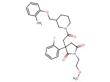 3-(2-fluorophenyl)-1-(2-methoxyethyl)-3-(2-{3-[(2-methylphenoxy)methyl]-1-piperidinyl}-2-oxoethyl)-2,5-pyrrolidinedione