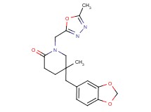5-(1,3-benzodioxol-5-ylmethyl)-5-methyl-1-[(5-methyl-1,3,4-oxadiazol-2-yl)methyl]piperidin-2-one