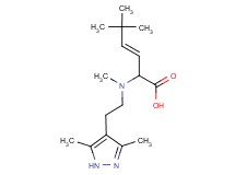 (3E)-2-[[2-(3,5-dimethyl-1H-pyrazol-4-yl)ethyl](methyl)amino]-5,5-dimethylhex-3-enoic acid
