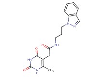 N-[3-(1H-indazol-1-yl)propyl]-2-(6-methyl-2,4-dioxo-1,2,3,4-tetrahydropyrimidin-5-yl)acetamide