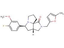 (3aS*,5S*,9aS*)-5-(4-fluoro-3-methoxyphenyl)-2-[(5-methyl-2-furyl)methyl]hexahydro-7H-pyrrolo[3,4-g]pyrrolizin-1(2H)-one