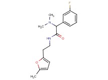2-(dimethylamino)-2-(3-fluorophenyl)-N-[2-(5-methyl-2-furyl)ethyl]acetamide