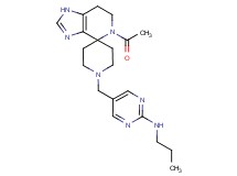 5-[(5-acetyl-1,5,6,7-tetrahydro-1'H-spiro[imidazo[4,5-c]pyridine-4,4'-piperidin]-1'-yl)methyl]-N-propylpyrimidin-2-amine