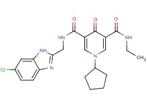N-[(6-chloro-1H-benzimidazol-2-yl)methyl]-1-cyclopentyl-N'-ethyl-4-oxo-1,4-dihydro-3,5-pyridinedicarboxamide