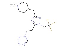 1-methyl-4-{[5-[2-(1H-tetrazol-1-yl)ethyl]-1-(2,2,2-trifluoroethyl)-1H-1,2,4-triazol-3-yl]methyl}piperidine