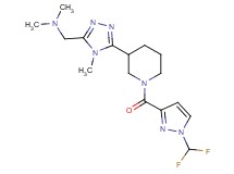1-[5-(1-{[1-(difluoromethyl)-1H-pyrazol-3-yl]carbonyl}piperidin-3-yl)-4-methyl-4H-1,2,4-triazol-3-yl]-N,N-dimethylmethanamine