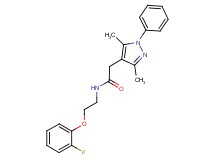 2-(3,5-dimethyl-1-phenyl-1H-pyrazol-4-yl)-N-[2-(2-fluorophenoxy)ethyl]acetamide