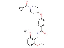 4-{[1-(cyclopropylcarbonyl)-4-piperidinyl]oxy}-N-(2,6-dimethoxybenzyl)benzamide