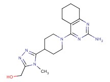 {5-[1-(2-amino-5,6,7,8-tetrahydroquinazolin-4-yl)piperidin-4-yl]-4-methyl-4H-1,2,4-triazol-3-yl}methanol