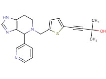 2-methyl-4-{5-[(4-pyridin-3-yl-1,4,6,7-tetrahydro-5H-imidazo[4,5-c]pyridin-5-yl)methyl]-2-thienyl}but-3-yn-2-ol