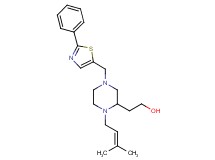 2-{1-(3-methyl-2-buten-1-yl)-4-[(2-phenyl-1,3-thiazol-5-yl)methyl]-2-piperazinyl}ethanol