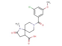 8-(3-chloro-5-methoxybenzoyl)-1-methyl-2-oxo-1,8-diazaspiro[4.5]decane-4-carboxylic acid