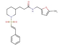 N-[(5-methyl-2-furyl)methyl]-3-(1-{[(E)-2-phenylvinyl]sulfonyl}-3-piperidinyl)propanamide
