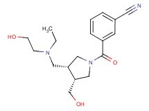 3-{[(3R*,4R*)-3-{[ethyl(2-hydroxyethyl)amino]methyl}-4-(hydroxymethyl)pyrrolidin-1-yl]carbonyl}benzonitrile