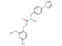 2-[(2-ethyl-6-methyl-3-pyridinyl)oxy]-N-methyl-N-[4-(1H-pyrazol-1-yl)benzyl]acetamide