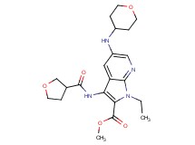 methyl 1-ethyl-3-[(tetrahydro-3-furanylcarbonyl)amino]-5-(tetrahydro-2H-pyran-4-ylamino)-1H-pyrrolo[2,3-b]pyridine-2-carboxylate