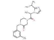 4-[2-(2-isopropyl-1H-imidazol-1-yl)propanoyl]-1-(3-methylbenzyl)-2-piperazinone