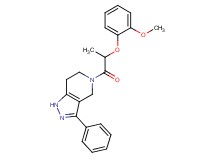 5-[2-(2-methoxyphenoxy)propanoyl]-3-phenyl-4,5,6,7-tetrahydro-1H-pyrazolo[4,3-c]pyridine