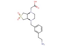 [(4aR*,7aS*)-4-[3-(2-aminoethyl)benzyl]-6,6-dioxidohexahydrothieno[3,4-b]pyrazin-1(2H)-yl]acetic acid