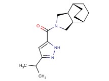 (1R*,2R*,6S*,7S*)-4-[(3-isopropyl-1H-pyrazol-5-yl)carbonyl]-4-azatricyclo[5.2.2.0~2,6~]undecane