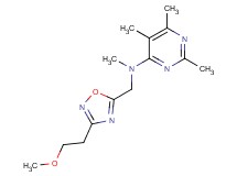 N-{[3-(2-methoxyethyl)-1,2,4-oxadiazol-5-yl]methyl}-N,2,5,6-tetramethylpyrimidin-4-amine