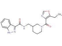 N-({1-[(5-ethyl-1,3-oxazol-4-yl)carbonyl]piperidin-3-yl}methyl)-1H-indazole-3-carboxamide