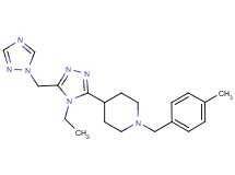 4-[4-ethyl-5-(1H-1,2,4-triazol-1-ylmethyl)-4H-1,2,4-triazol-3-yl]-1-(4-methylbenzyl)piperidine
