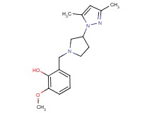 2-{[3-(3,5-dimethyl-1H-pyrazol-1-yl)pyrrolidin-1-yl]methyl}-6-methoxyphenol