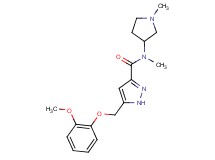 5-[(2-methoxyphenoxy)methyl]-N-methyl-N-(1-methylpyrrolidin-3-yl)-1H-pyrazole-3-carboxamide
