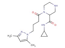 N-cyclopropyl-1-[4-(3,5-dimethyl-1H-pyrazol-1-yl)butanoyl]-2-piperazinecarboxamide