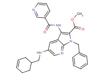 methyl 1-benzyl-5-[(3-cyclohexen-1-ylmethyl)amino]-3-[(3-pyridinylcarbonyl)amino]-1H-pyrrolo[2,3-b]pyridine-2-carboxylate